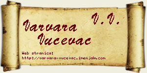 Varvara Vučevac vizit kartica